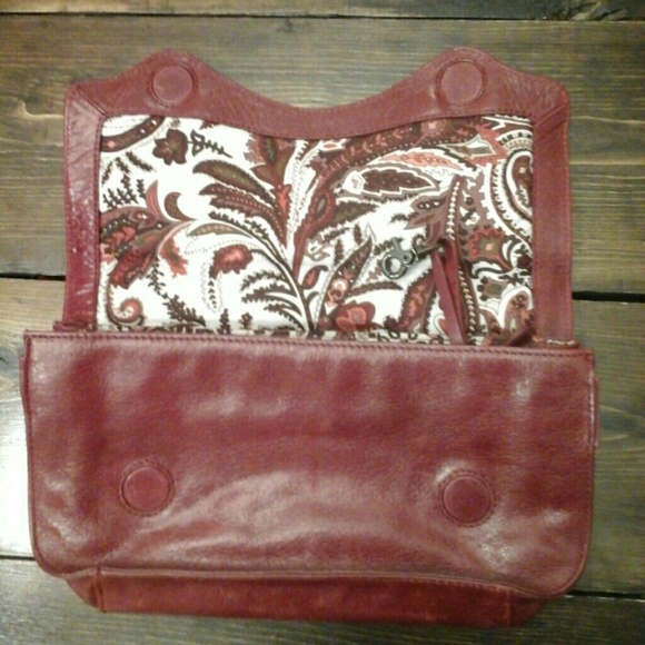 Womens Red Leather Clutch Purse - Picture 5 of 8